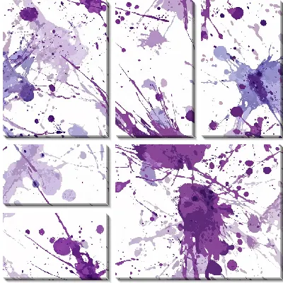 Модульная картина Фиолетовая абстракция №96