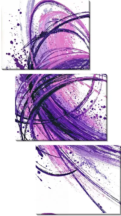 Модульная картина Фиолетовая абстракция №97
