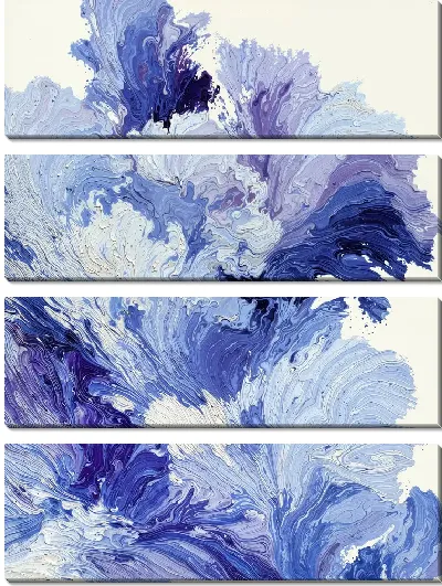 Модульная картина Фиолетовая абстракция №98