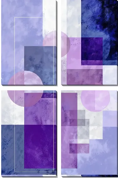 Модульная картина Фиолетовая абстракция №99