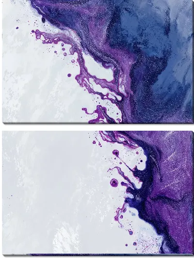 Модульная картина Фиолетовая абстракция №101