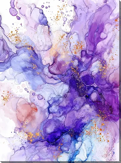 Картина маслом Фиолетовая абстракция №102