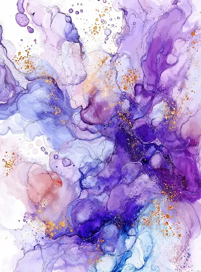 Плакат Фиолетовая абстракция №102