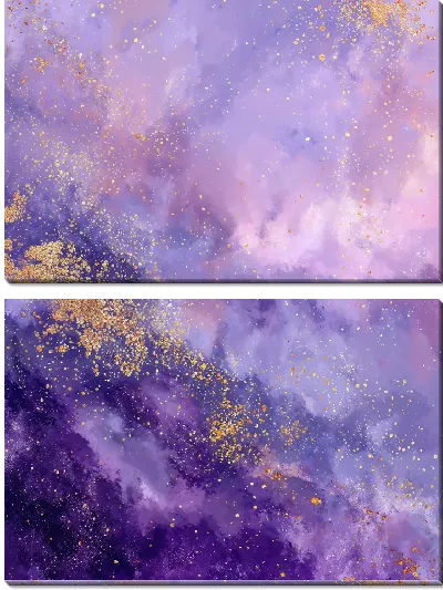 Модульная картина Фиолетовая абстракция №103
