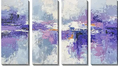 Модульная картина Фиолетовая абстракция №105
