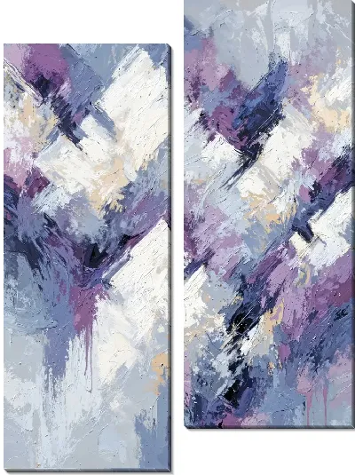 Модульная картина Фиолетовая абстракция №106