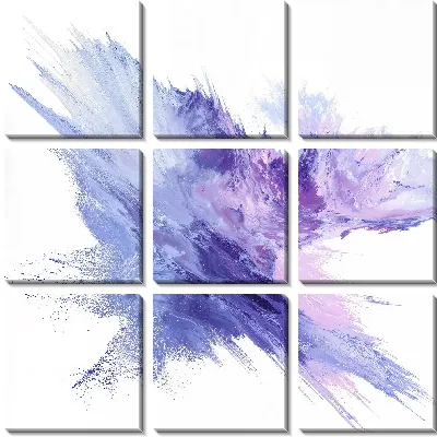 Модульная картина Фиолетовая абстракция №107