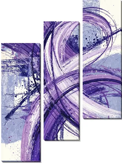 Модульная картина Фиолетовая абстракция №108