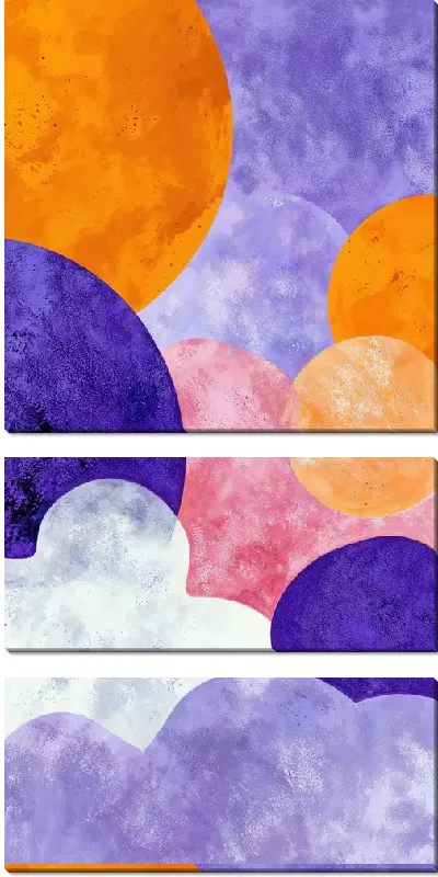 Модульная картина Фиолетовая абстракция №113