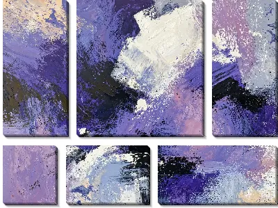 Модульная картина Фиолетовая абстракция №114