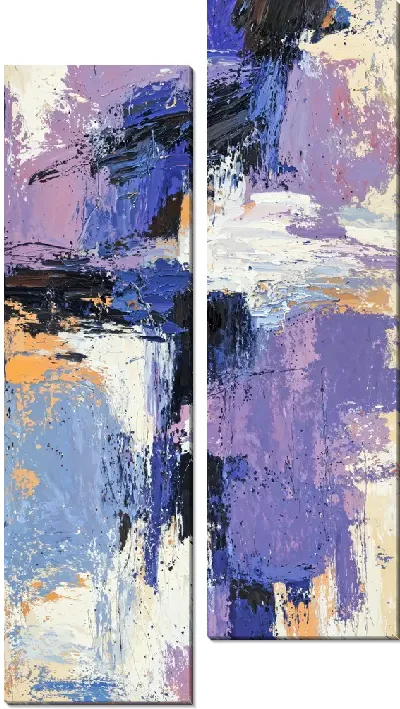 Модульная картина Фиолетовая абстракция №115