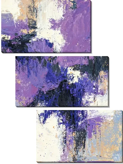 Модульная картина Фиолетовая абстракция №118