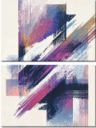 Модульная картина Фиолетовая абстракция №119