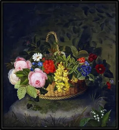 Картина Цветы в корзине (Flowers in a basket)