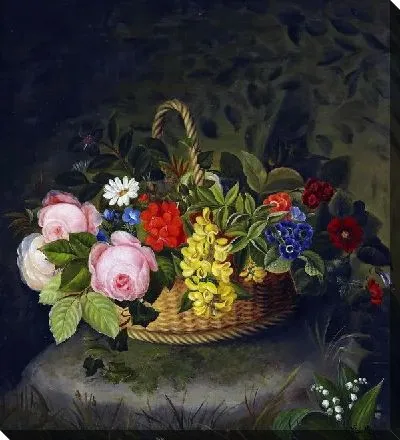 Постер Цветы в корзине (Flowers in a basket)