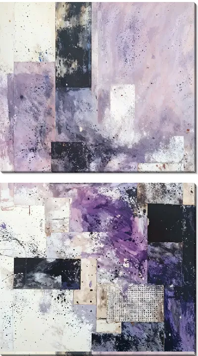 Модульная картина Фиолетовая абстракция №122