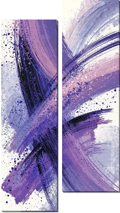 Модульная картина Фиолетовая абстракция №126