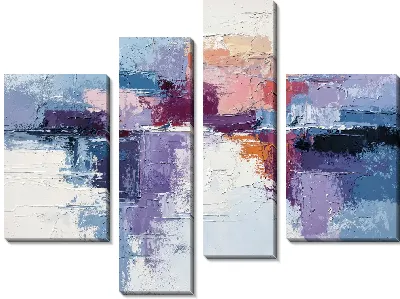 Модульная картина Фиолетовая абстракция №127