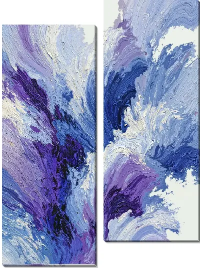 Модульная картина Фиолетовая абстракция №129