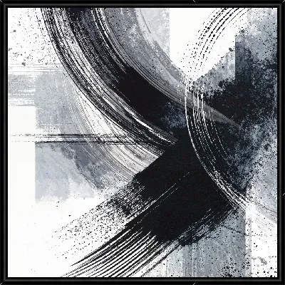 Картина Черно-белая абстракция №533
