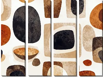 Модульная картина Коричневая абстракция №1