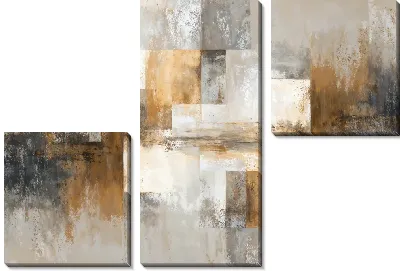 Модульная картина Коричневая абстракция №2