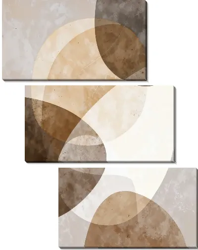 Модульная картина Коричневая абстракция №4
