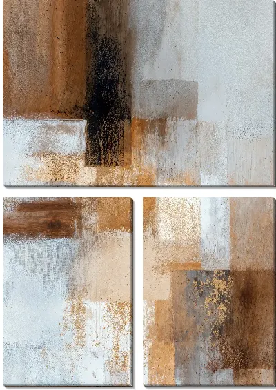 Модульная картина Коричневая абстракция №5