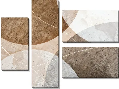 Модульная картина Коричневая абстракция №10