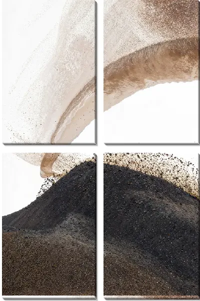 Модульная картина Коричневая абстракция №17