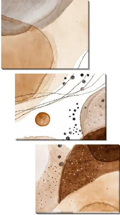 Модульная картина Коричневая абстракция №18