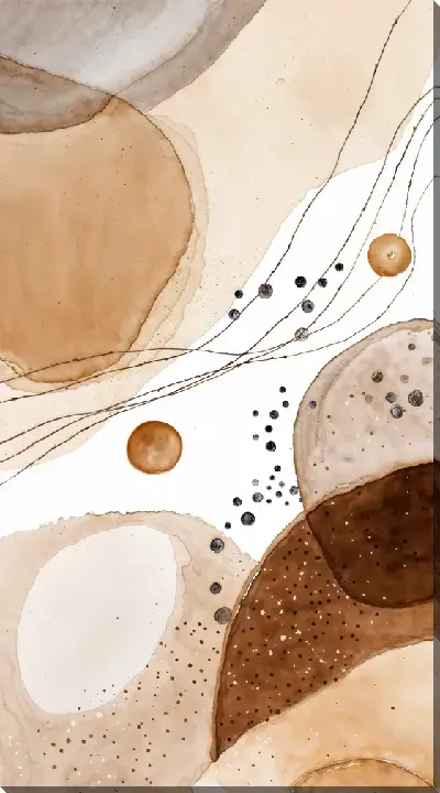 Картина маслом Коричневая абстракция №18