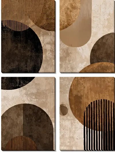 Модульная картина Коричневая абстракция №22