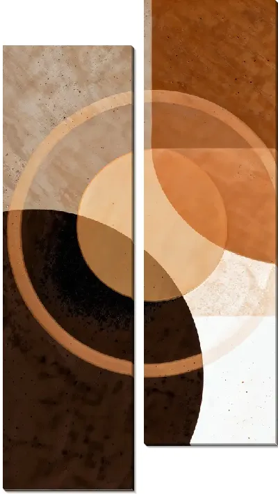 Модульная картина Коричневая абстракция №27