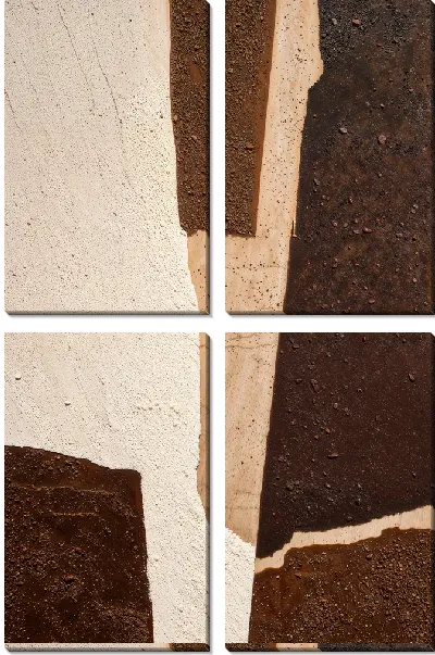 Модульная картина Коричневая абстракция №32