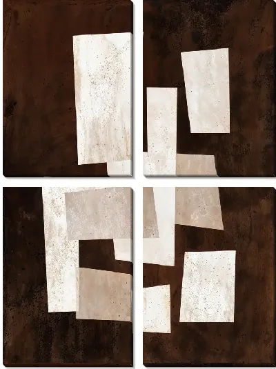 Модульная картина Коричневая абстракция №34
