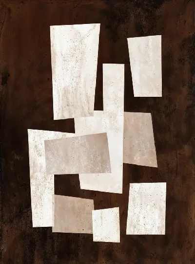 Плакат Коричневая абстракция №34