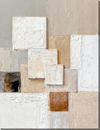 Картина маслом Изображение на стене с текстурами и цветами