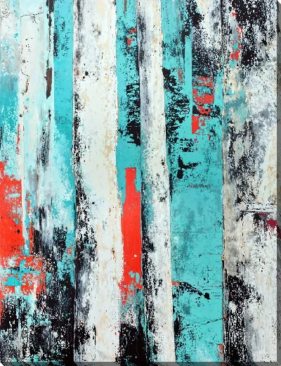 Картина маслом Простые цвета на текстуре стены