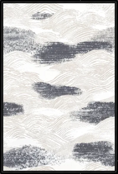 Картина Фон с волнами и облаками на светлом фоне