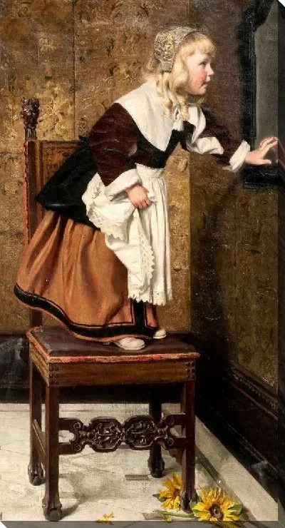 Картина маслом Девочка и зеркало (Girl and the Mirror)