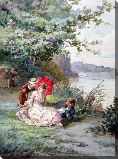 Картина маслом Женщина с зонтиком (Woman with umbrella)