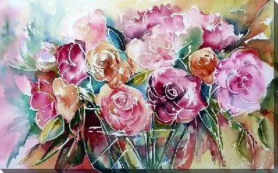 Картина маслом Цветы (Flowers) №32