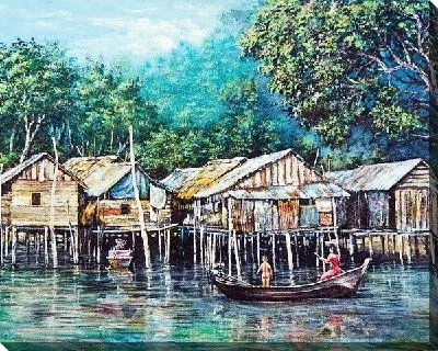 Картина маслом Озеро (Lake) №27