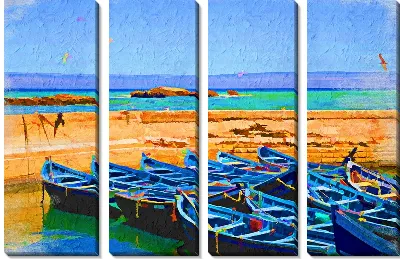 Модульная картина Лодки (Boats) №2