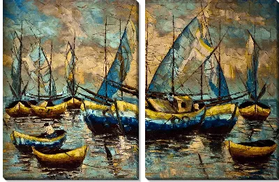 Модульная картина Парусники (Sailboats) №3