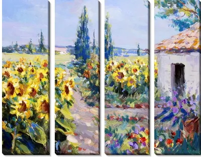 Модульная картина Сельский пейзаж (Rural landscape) №2
