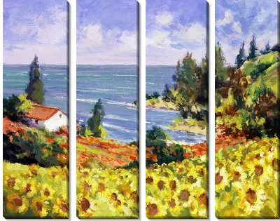 Модульная картина Сельский пейзаж (Rural landscape) №3