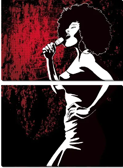 Модульная картина Певица (Singer)