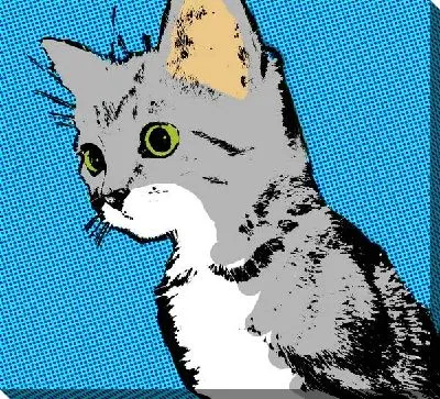 Картина маслом Кот (Cat) №6